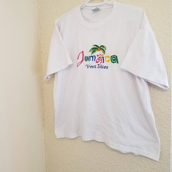 Jamaica Stitched Lettering T-Shirt - Picture 1 of 4